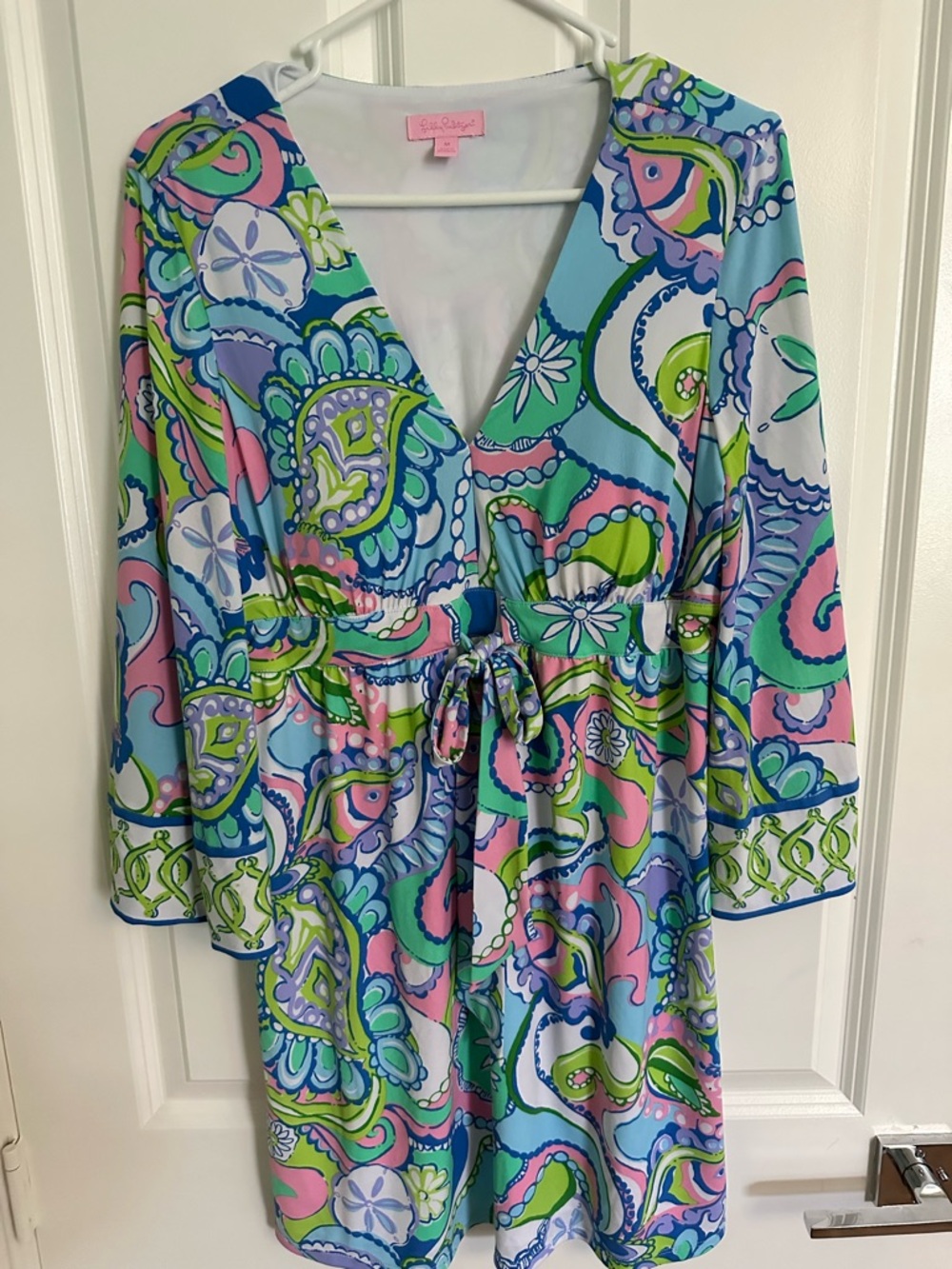 Lilly Pulitzer Girls Paisley One-Piece Coverup in Blue, Pink & Green